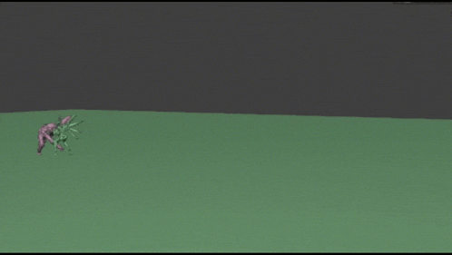 a computer generated image of a person riding a skateboard