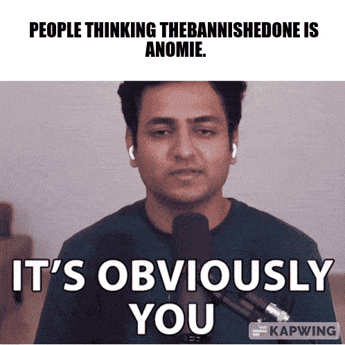 a man in front of a microphone with the words it 's obviously you