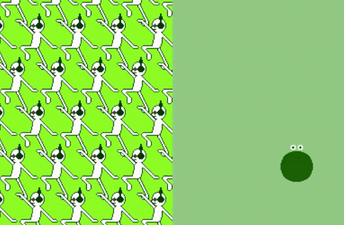 a green screen with a cartoon character holding a guitar