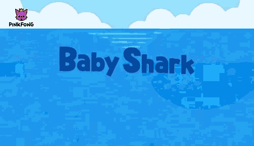 a baby shark advertisement with a pinkfong logo