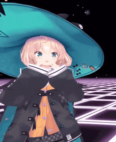 a girl in a witch costume with a hat that says x on it