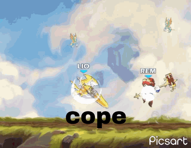 a screenshot of a video game with the name cope on the bottom