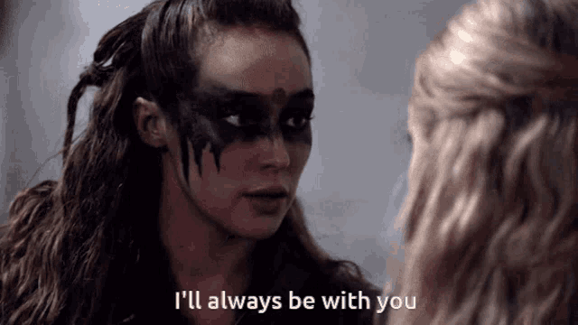 two women looking at each other with the words i 'll always be with you