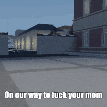 on our way to fuck your mom is written in white letters on a gray background