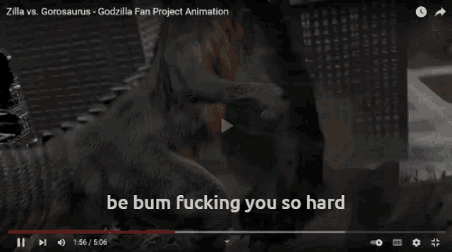 a video of zilla vs. gorosauurus is being played