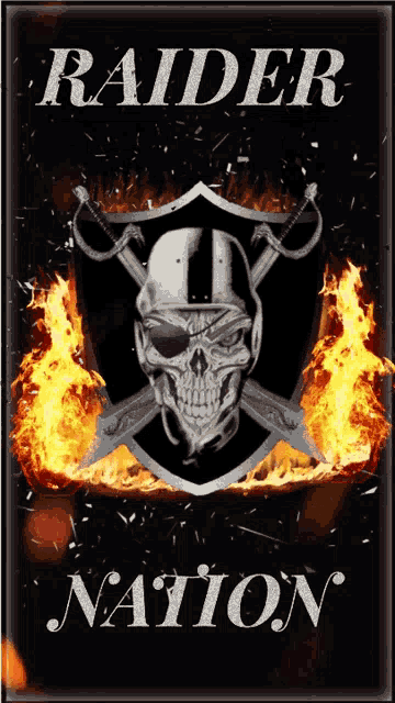 Raiders Nation Skull GIF - Raiders Nation Skull Swords GIFs