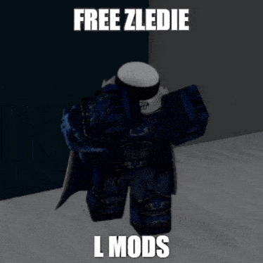 a picture of a roblox character with the words free zledie l mods on it