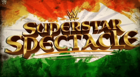a poster for superstar spectacle with a w logo on top