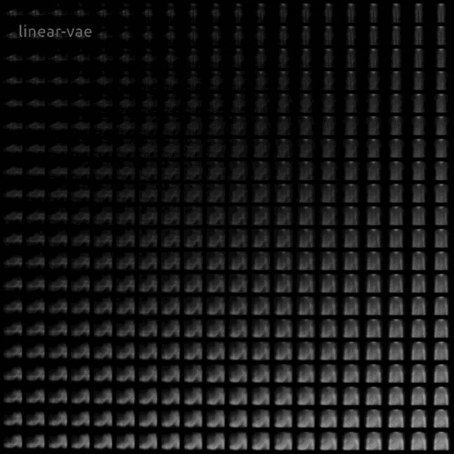a black background with the word linear-vae written on it