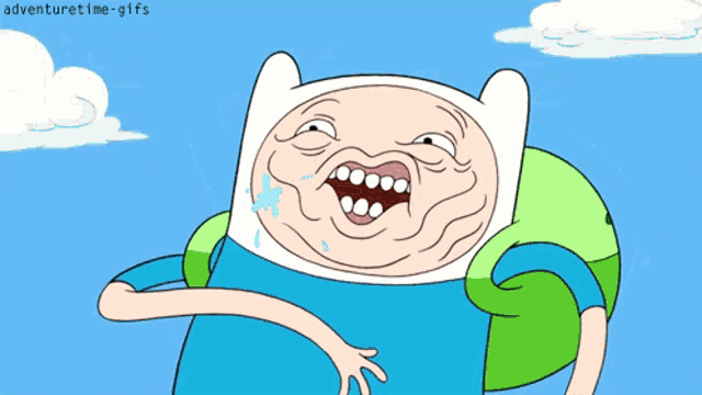 a cartoon character with the words adventuretime-gifs on the bottom right
