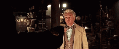 Good Omens Surprise GIF - Good Omens Surprise What GIFs