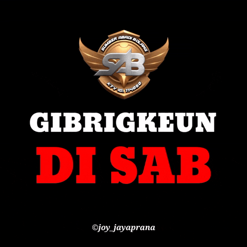 a black background with gibrickeun di sab written in red