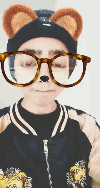 a person wearing a hat and glasses with a nose