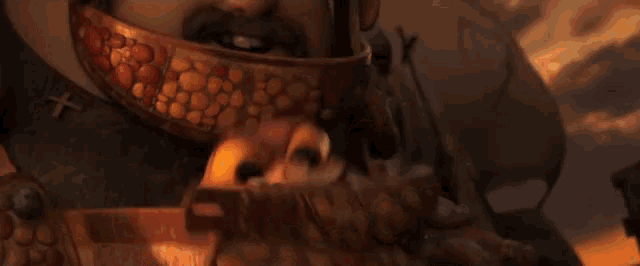a close up of a cartoon character with a large mouth