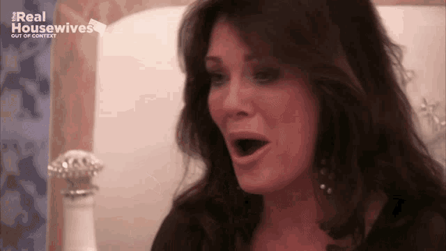 a woman with a surprised look on her face is featured on the real housewives