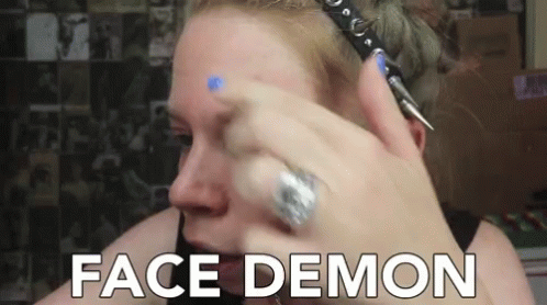 Face Demon Blemish GIF - Face Demon Blemish Right Here GIFs