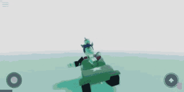 a cartoon character is riding in a jeep in a video game
