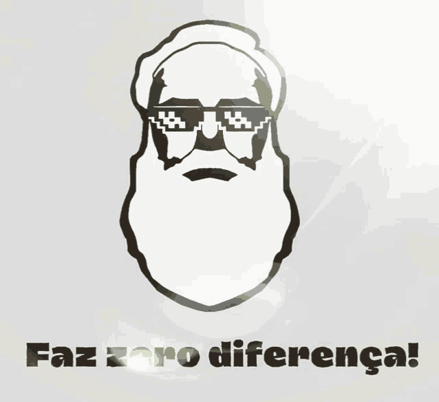 a poster with a bearded man wearing sunglasses and the words faz zero diferença on the bottom