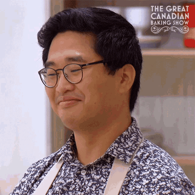 Smiling Stephen Nhan GIF - Smiling Stephen Nhan The Great Canadian Baking Show GIFs