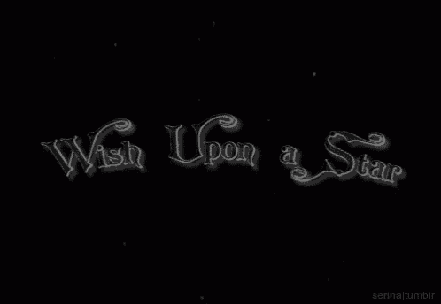 the words wish upon a star are written in white on a black background