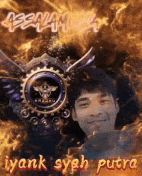 a picture of a man with the name iyank siyah putra on it