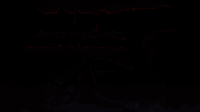 a cartoon character is riding a motorcycle in front of a fire