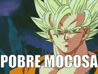 a picture of a cartoon character with the words pobre mocosa written below him