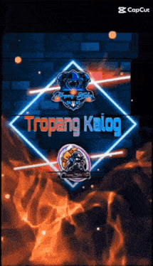 a logo for tropang kalog is displayed on a brick wall
