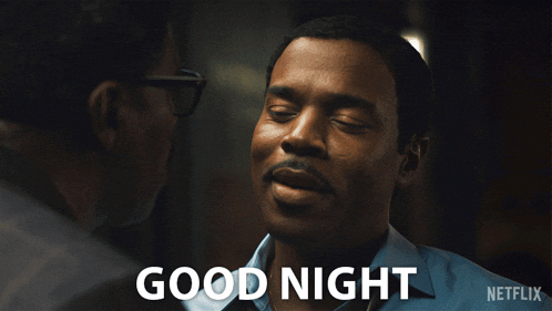 a man with his eyes closed says good night in a netflix ad
