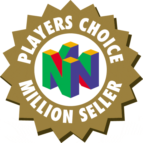a player 's choice million seller badge with a nintendo logo