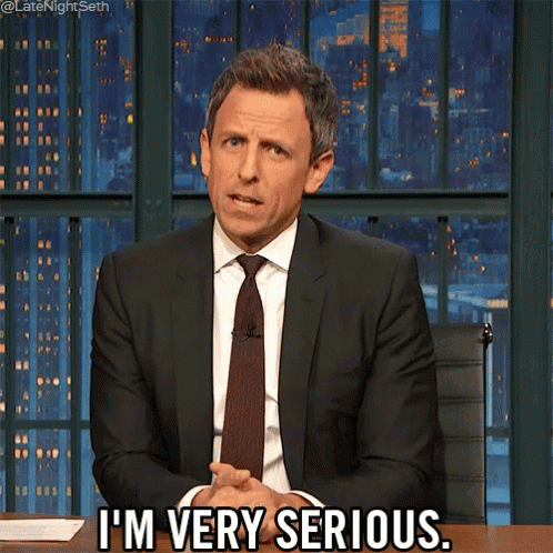 Seth Meyers Very Serious GIF - Seth Meyers Very Serious For Real GIFs