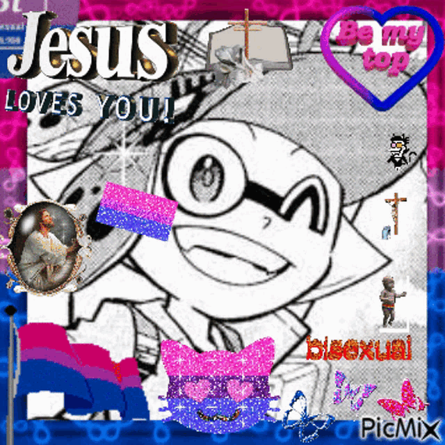 jesus loves you is written on a picture of a person