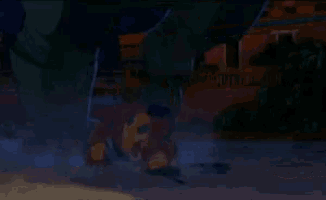 a cartoon character says i 'm okay in red text