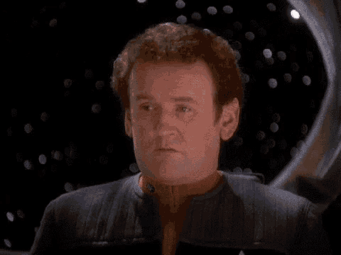 a man says are you on drugs in front of a starry background
