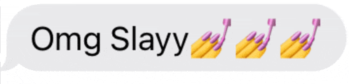 a sticker that says omg slavy with emojis on it