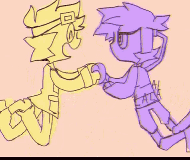 a cartoon character with glasses and a purple tie