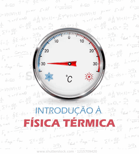 a thermometer with a snowflake on it and the words introducao a fisica termica on the bottom