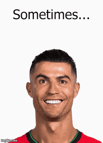 a picture of a man with the words " sometimes " above it