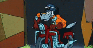 тороплюсь мчусь волк мотоцикл ну погоди GIF - In A Rush Rushing Motorcycle GIFs