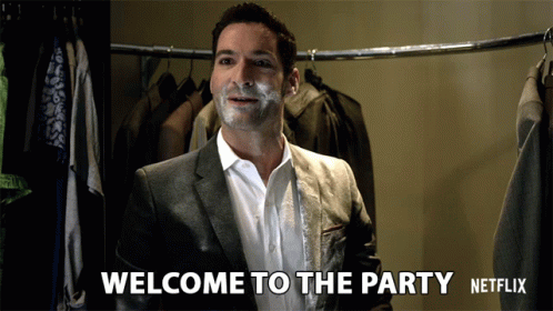 Welcome To The Party Tom Ellis GIF - Welcome To The Party Tom Ellis Lucifer Morningstar GIFs