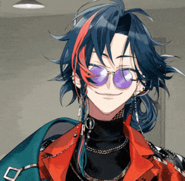 a drawing of a person wearing sunglasses and a turtleneck