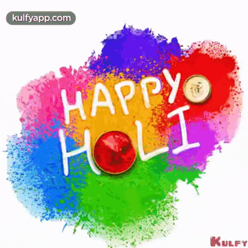 a colorful background with the words happy holi written in white