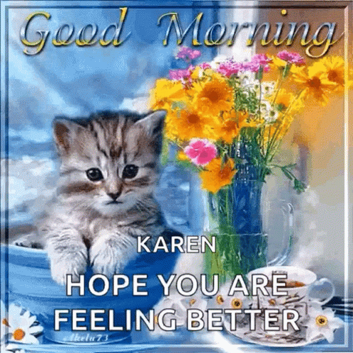 Good Morning Kitten GIF - Good Morning Kitten Tea GIFs