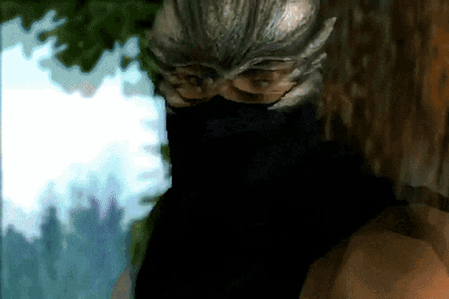 a painting of a person with a mask on