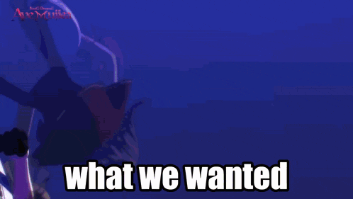 a purple background with the words " what we wanted "