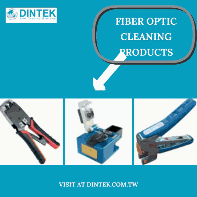 an advertisement for fiber optic cleaning products with a website url