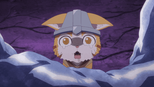 a cartoon cat wearing a helmet with its tongue out