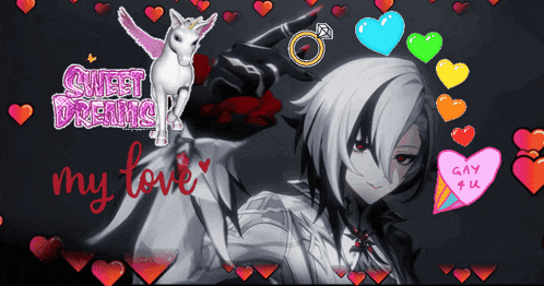 a poster for sweet dreams my love with a cat