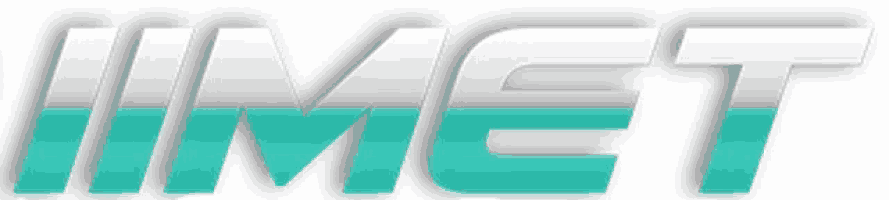 the word imet is written in white and green letters on a white background .