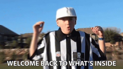 Welcome Back To Whats Inside Referee GIF - Welcome Back To Whats Inside Referee Sports GIFs